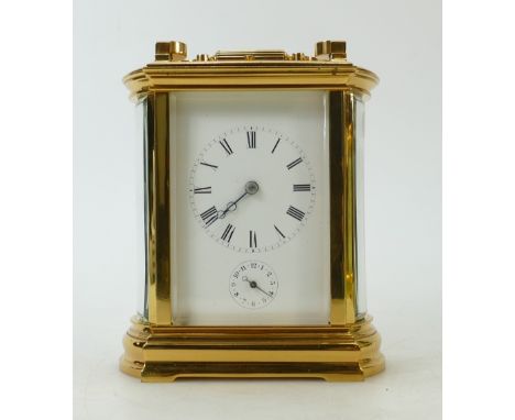 Carriage Clock hour &amp; half repeating &amp; striking hour and half: Larger French carriage clock. Hour &amp; half repeatin
