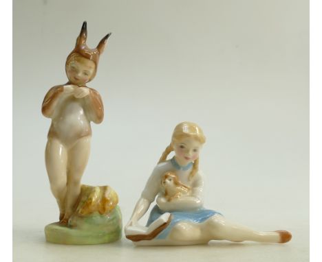 Royal Doulton figures Baby Bunting HN2108 and My Pet HN2238 (2):