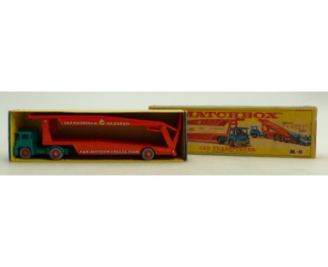 Matchbox K-8 king size Car Transporter: Very near mint, box 90%