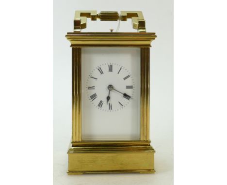 Carriage Clock hour repeating &amp; striking hour and half: Larger French carriage clock. Hour repeating / striking on 1 gong