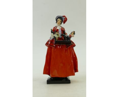 Royal Doulton figure The Sketch Girl: A Victorian street seller with tray of dolls and toys, impressed date 1924.