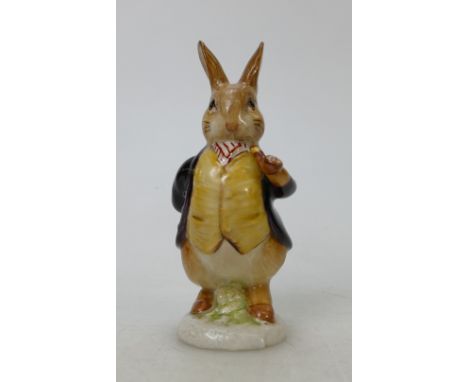 Beswick Beatrix Potter figure Mr Benjamin Bunny BP2: Beswick Mr Benjamin Bunny, early version with protruding pipe.