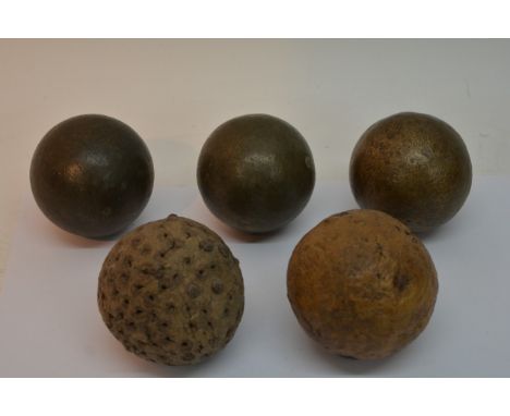 12 Early French Boules for playing Petanque,2 wood,2 dedicated in nails,steel and metal