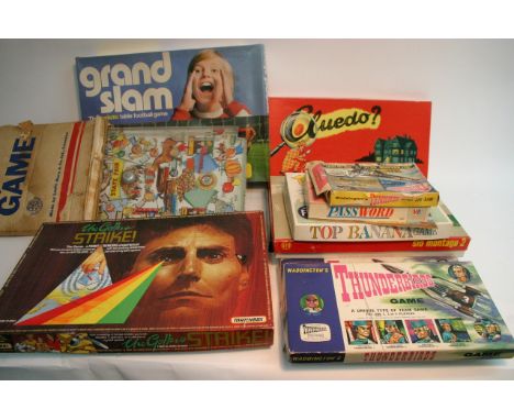 A selection of boardgames and a bagatelle