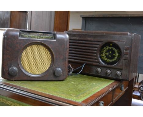 A bush Bakelite radio and one other radio (2)