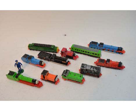 A collection of Ertl Thomas the tank engine trains.