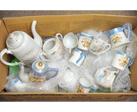 A Noritake coffee set plus one other of similar type and Carltonware dishes