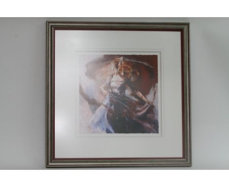 A large framed Christine Comyn lithograph, titled 'Ever and Again', both signed and numbered with certificate.Approximately 6