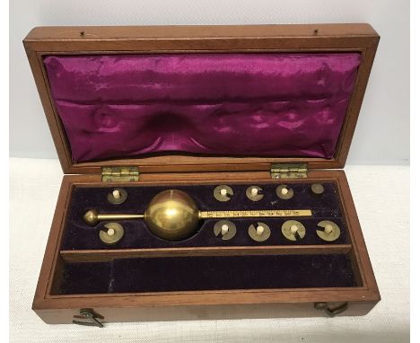 Mahogany cased Sikes Hydrometer, Loftus London, case measures 20 w x 6 h x 10cms d. Condition ReportMissing thermometer, othe