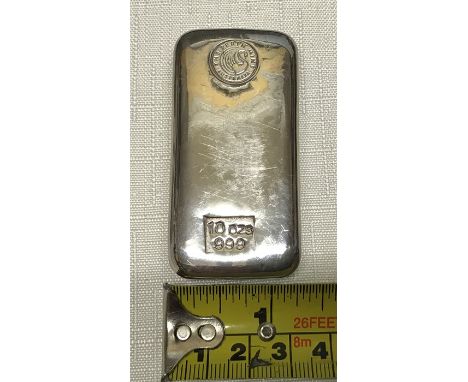 The Perth Mint, Australia 999 silver 10 oz bar. Condition ReportLight surface scratches.&nbsp;