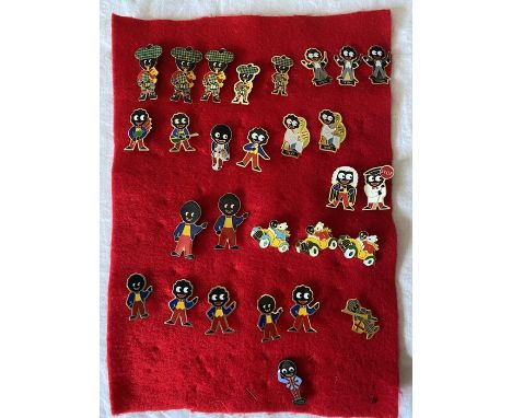 Robertson's Golly badges to include bag pipe players, conductor, 1950's harp, etc. 28 in total. Condition ReportGood conditio