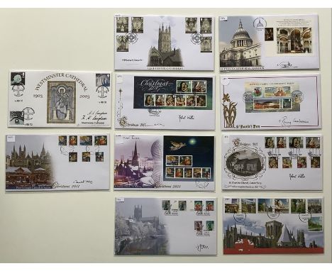 A collection of 10 First Day Covers of Religious nature signed by The Rt. Revd. John Inge, an M.A.Langham and F.M Langham, th