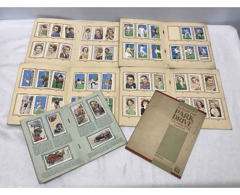 Park Drive cigarette card albums, Sporting, Stage and Film, x 4 albums, one empty album and one Wills Safety First album.Cond