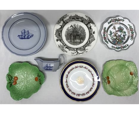 Mixed Collection of ceramics to include 2 Coalport oriental patterned plates, a Safari black &amp; cream plate 'Giraffe' by W