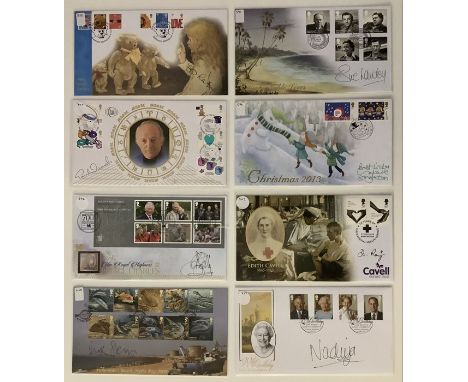 A collection of 15 First Day Covers relating to Television and Media Personalities signed by Esther Rantzen, Sue Lawley, Vale