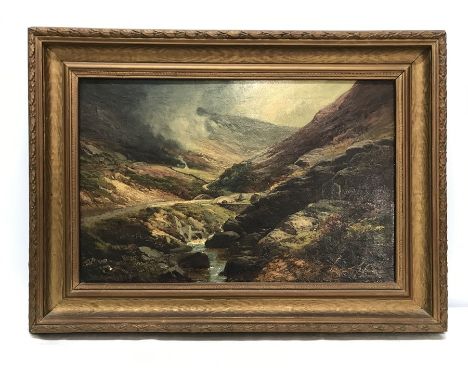 Oil painting on canvas country scene, Gap of Dunloe, Killarney, signed Marshall 98, 29 h x 45cms w. Condition ReportRelined b