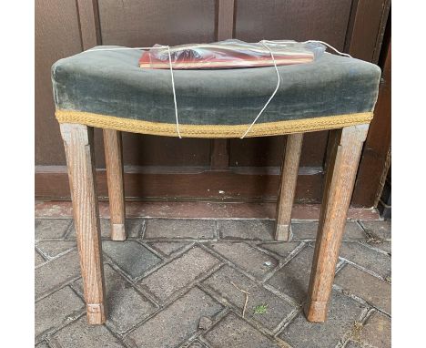 Oak legged Coronation stool used by Air Marshall Sir Raymond Hart in Westminster Abbey at the Coronation with documentation. 