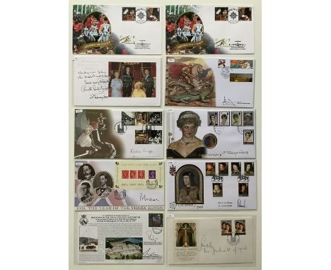 A collection of 41 First Day Covers and Issue relating to the English Monarchy signed by Baroness Willoughby De Eresby, Lady 