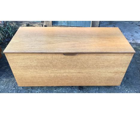 Teak ottoman, Sutcliffe of Todmorden 106 w x 51 h x 46cms d. Condition ReportVery light surface scratching to top, no splits,