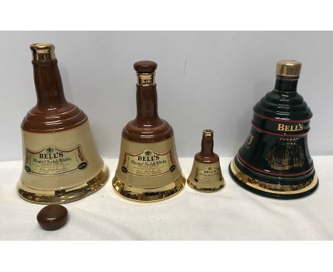 Wade Bells Whisky decanters, Christmas 1992 70cl. Sealed. Blended Scotch Whisky 75cl, cork sealed 37.5cl with contents and 50