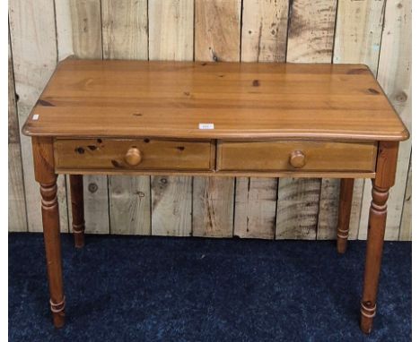 Pine two drawer console table [73x104x41cm] 