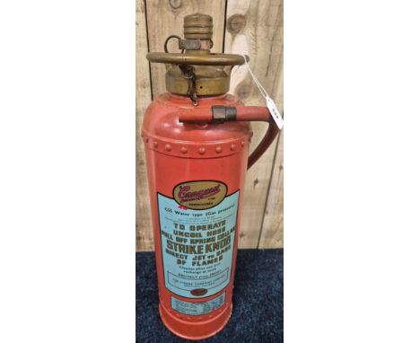 Vintage Conquest Pyrene fire extinguisher. 
