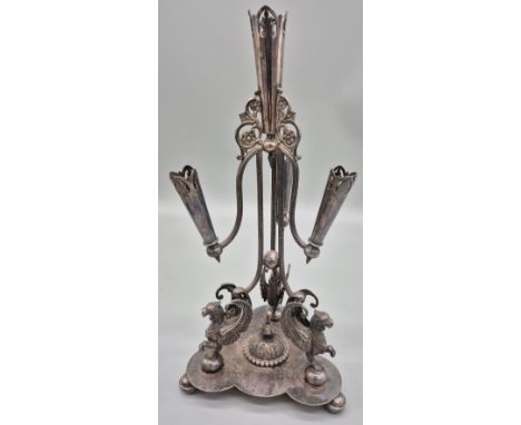 Victorian Walker &amp; Hall Silver Plated Epergne stand [Circa 1900s] [35cm height] 