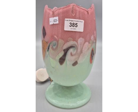 Scottish art glass Vasart table lamp. [25cm high] 