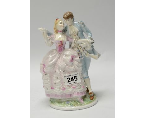 Royal Worcester The Flirtation Ltd Edition , boxed with cert
