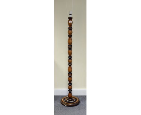 Wooden Standard lamp and shade
