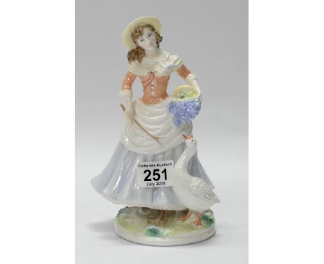 Royal Worcester Goose Girl CW132 Ltd Edition , boxed with cert