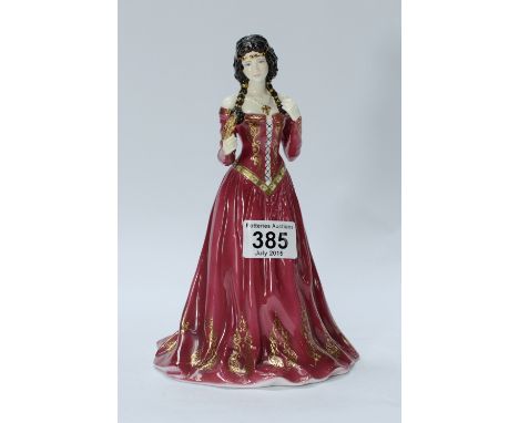 Royal Worcester figure The Fair Maiden of Astolat CW579