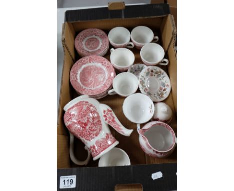 A collection of pottery to include Broadhurst Ironstone Teaset etc
