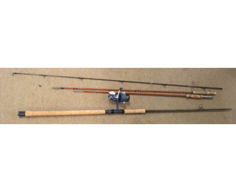 Two vintage fishing rods with a Mitchell 440A match reel   