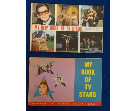 Trade cards, TV Comic, 2 completed albums, My Book of TV Stars & My NEW book of TV Stars, images include William Hartnell, Ro