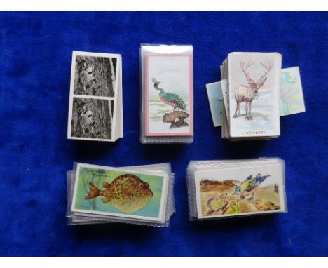 Cigarette cards,  2 sets and 3 part sets, sets are BAT Les Oiseaux et L'Art Japonais (post war issue), BAT Nature Studies ste