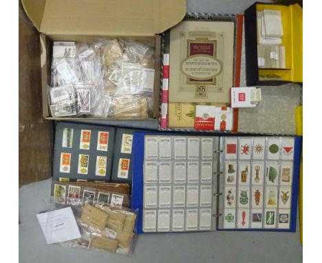 Cigarette & Trade cards, large crate of various issues including Album of 18 complete sets, Vintage Slip in album of cigarett