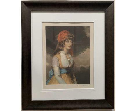 Thomas G.Appleton (British, 1854-1924), Portrait of a young lady, mezzotint, CJI Printsellers Association stamp lower left, p