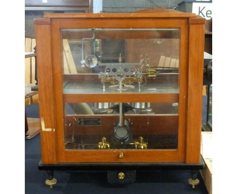 Stanton Instruments Ltd, a cased set of chemists precision balance scales model MT1A