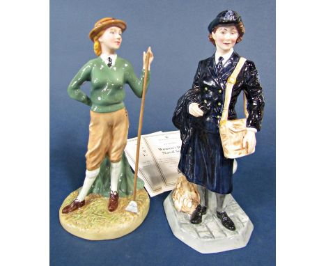 Two Royal Doulton limited edition figures from the Classics series - Women's Royal Naval Service HN4498 and Women's Land Army