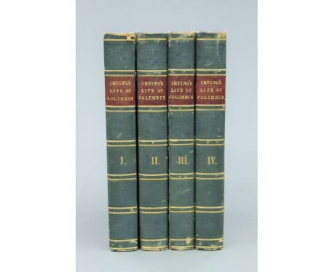 Irving (Washington), A History of the Life and Voyages of Christopher Columbus, John Murray, 1828, first edition, 4 volumes, 