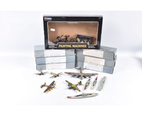 A BOXED CORGI CLASSICS SHOWCASE COLLECTION FIGHTING MACHINES 'THE R.A.F. AT WAR' SET, No.CSFS08004, complete with all four co