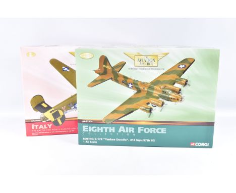 TWO BOXED LIMITED EDITION CORGI AVIATION ARCHIVE 1:72 SCALE DIECAST MODEL AIRCRAFTS, the first is an Italy The battle of Mont