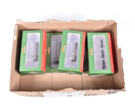 SEVEN BOXED  OO9 NARROW GAUGE BACHMANN BRANCHLINE MODEL WAGONS, to include a Class D Bogie Open Wagon in Ashover Railway Grey