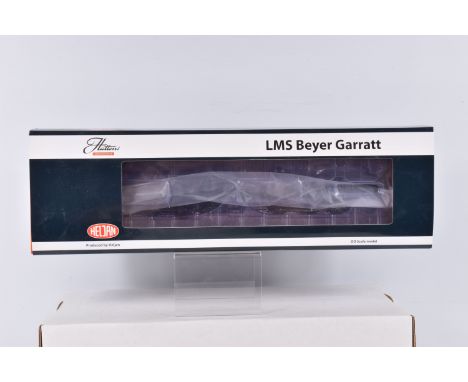A BOXED OO GAUGE HELJAN RAILWAY MODEL, Beyer Garratt 2-6-0 0-6-2, in  BR Black with Early Emblem and Revolving Coal Bunker, L