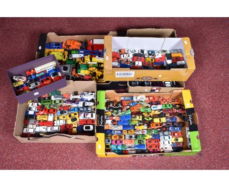 A QUANTITY OF UNBOXED AND ASSORTED MODERN DIECAST AND PLASTIC VEHICLES, to include Norscott Caterpillar 980G Forest Loader, N