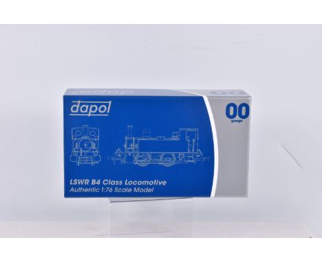 A BOXED OO GAUGE DAPOL LSWR B4 CLASS LOCOMOTIVE, no. 30084, in BR Black (Early Crest) 0-4-0 Tank, item no. 4S-018-011, appear
