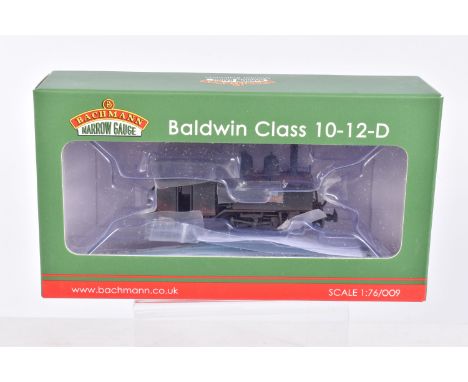 A BOXED OO9 NARROW GAUGE BACHMANN BRANCHLINE MODEL LOCOMOTIVE,  Baldwin Class 10-12-D 'Hummy' in Ashowver Light Railway Black