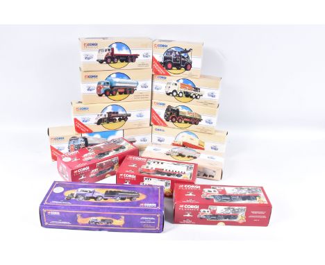 THIRTEEN BOXED CORGI CLASSICS 1:50 SCALE DIECAST MODEL TRANSPORT AND COMMERCIAL VEHICLES, to include a limited edition Britis