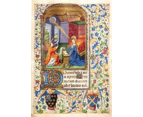 Illuminated medieval manuscript. Hours of the Virgin (Cistercian Use?). France, fifteenth century.241 vellum leaves (approx. 